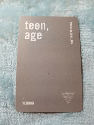 SEVENTEEN 2nd Album TEEN,  AGE Clap Vernon Type - A Photo Card Official K - POP (1 2
