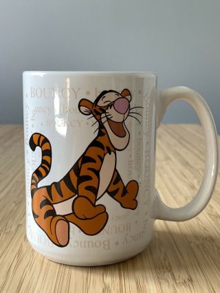 Vintage Tigger Disney Winnie The Pooh Bouncy Definition Coffee Mug Cup Rare
