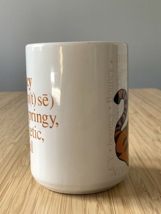 Vintage Tigger Disney Winnie The Pooh Bouncy Definition Coffee Mug Cup Rare 2