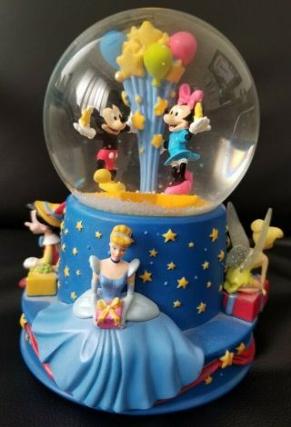 Hallmark Walt Disney 100th Musical Snowglobe Mickey When You Wish Upon A Star