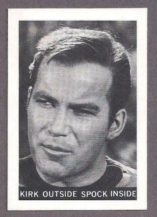1967 Leaf Star Trek 42 Kirk Outside,  Spock Inside