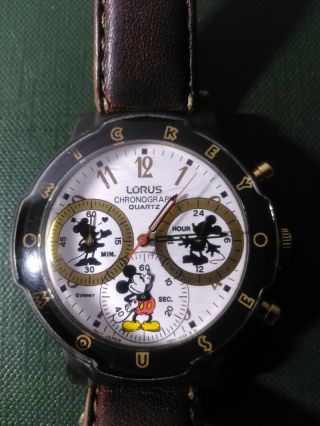 Vintage Lorus Mickey Mouse Chronograph Quartz Watch