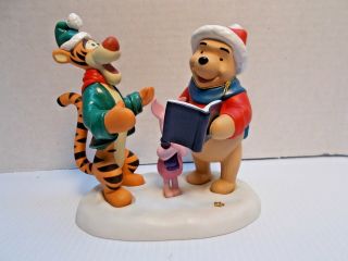 Disney Pooh And Friends Pooh Tigger Piglet " Fa La La To You Caroling Figurine C
