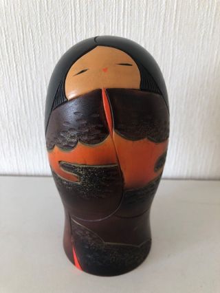 Japanese Sosaku Kokeshi Doll By Aoki Ryoka 15 Cm 6 Inches