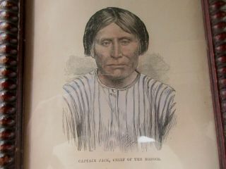 FRAMED DRAWING OF MODOC CHIEF CAPTAIN JACK - - NR 2