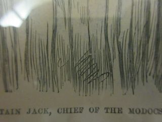 FRAMED DRAWING OF MODOC CHIEF CAPTAIN JACK - - NR 4