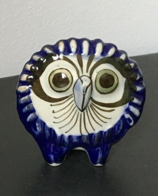 Vintage Mexico Art Pottery Owl Figurine Ken Edwards - 3”