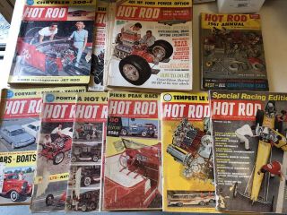 20 Hot Rod Vintage Magazines 1960 - 1965 Chev Ford Classic Cars