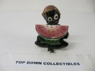 Black Americana Figurine With Watermelon Salt And Pepper Shaker Set