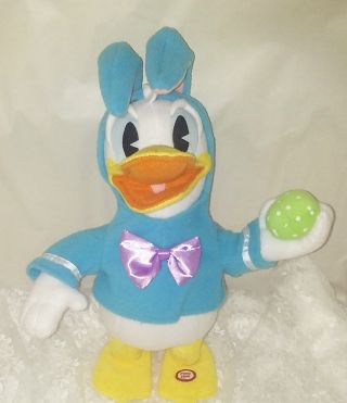 Hallmark Donald Duck Easter Bunny Plush Toy - Sings & Dances Polly Wolly Doodle