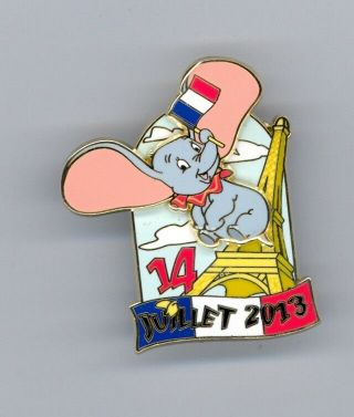 Disney Paris Dumbo Flying Elephant French Flag Eiffel Tower Bastille Day Le Pin