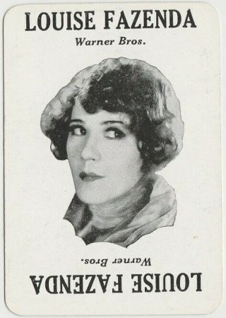 Louise Fazenda Vintage 1929 Wilder Movie - Land Keeno Game Card - Trading Card