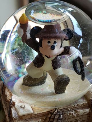Indiana Jones Mickey Mouse Disney Mini Music Snow Globe