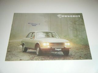 Vintage 1975 Peugeot 504 Car Dealers Sales Brochure