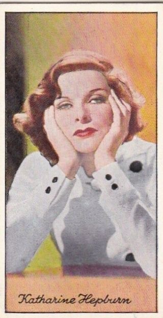 Katharine Hepburn - Carreras Hollywood " Famous Film Stars " Glamour 1935 Cig Card