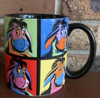 Disney Store Exclusive Eeyore Mug Pop Art Andy Warhol Style Oversized Big Cup