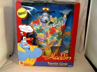 1992 Disney Aladdin Tourist Genie Large Figure - Mattel - Never Removed From Box