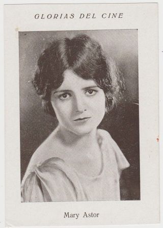 Mary Astor 1920s Glorias Del Cine Paper Stock Trading Card Spain D 7