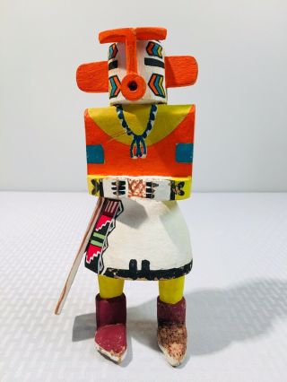 Old Route 66 Vintage Antique Polychrome Kachina Doll Native American Indian 10”