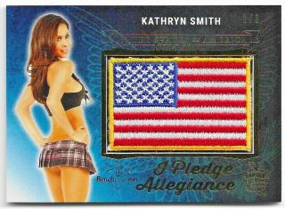 2018 Benchwarmer Hot For Teacher 4 Hft Kathryn Smith Gold Flag Patch Card /3 1/3