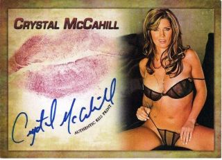 Crystal Mccahill 2019 Expo Playboy Benchwarmer Signature Autograph Kiss Lips 2