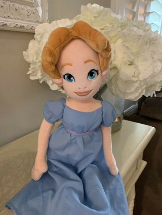 Disney Store Wendy Darling Stuffed Plush Doll 21 " Peter Pan Rare