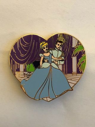 Disney Pin Cinderella & Prince Heart Le 250 Rare