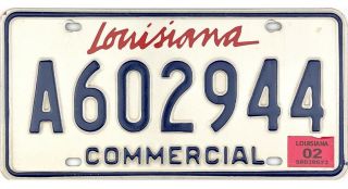99 Cent 2002 Louisiana Commercial License Plate A602944
