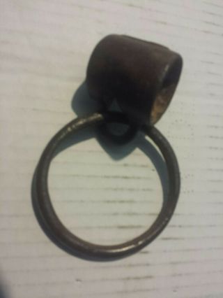 Antique Hand Forged Iron Hitching Post Ring Blacksmith Made