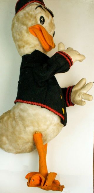 Donald Duck Conductor/bellboy Plush Doll - Gund - 1940s - Large 24 " Tall - Suit/cap - Krfx
