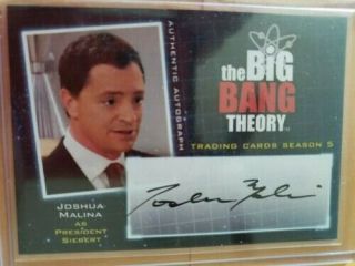 The Big Bang Theory Season 5 Autograph Joshua Malina As President Siebert A12