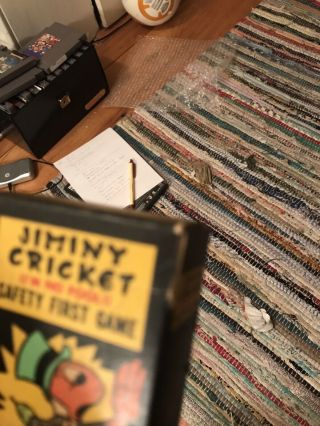 Vintage 1950 Disney Jiminy Cricket Safety First Game with Cards 2