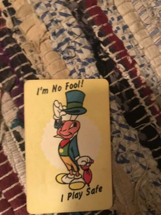 Vintage 1950 Disney Jiminy Cricket Safety First Game with Cards 8
