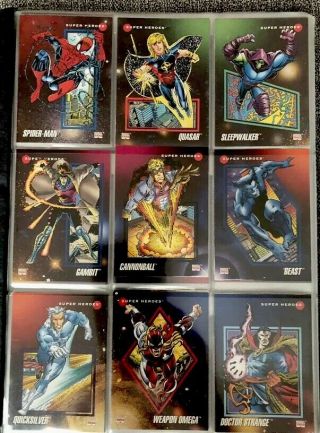 1992 Impel Marvel Universe Series 3 Complete (200 Card) Set With 6 Holograms