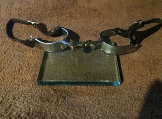Vintage Cowboy Western Boot SPURS w/ LEATHER STRAP 10 Point 3