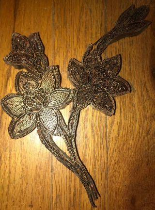 Vintage Copper Batik Stamp Flower  2