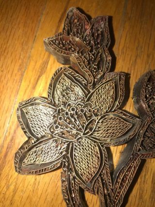 Vintage Copper Batik Stamp Flower  4