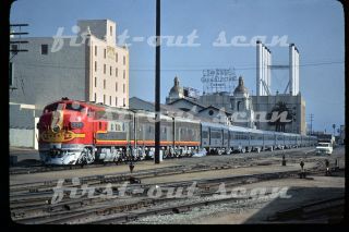 Duplicate Slide - Atsf Santa Fe 339 Warbonnet Passenger Scene San Diego