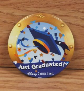 Disney Cruise Line " Just Graduated " Collectible Pin / Button Read