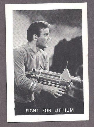 1967 Leaf Star Trek 33 Fight For Lithium,  Captain Kirk