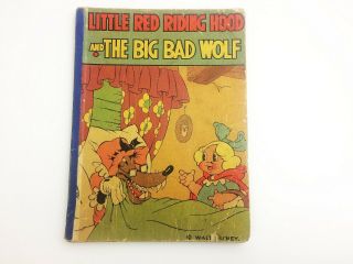Walt Disney Little Red Riding Hood Big Bad Wolf 1934 Mckay Vintage Book