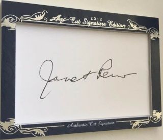 2012 Leaf Cut Signature Edition Janet Reno Auto United States Attorney General