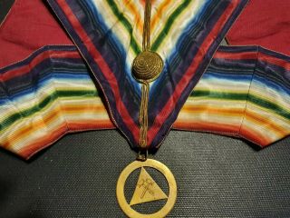 Freemason Masonic Collar Sash 1 Badge Symbol - Brass Medallion