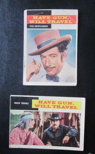 2 Have Gun,  Will Travel Trading Cards - 1958