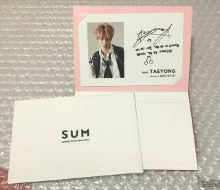 Nct Nct127 Official Coex Sum Goods Limited Birthday Card - Taeyong