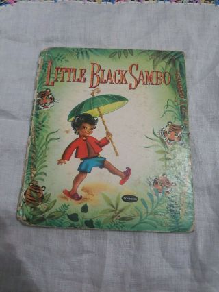 Vintage 1950 Little Black Sambo Illus Suzanne Whitman Tell - A - Tale Book Whitman