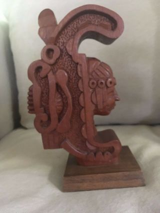 Vintage Large Signed JOSE PINAL (1913 - 1983 Mexico) Carved Wooden Sculpture Aztec 4
