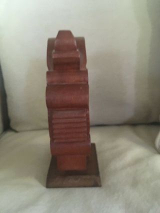 Vintage Large Signed JOSE PINAL (1913 - 1983 Mexico) Carved Wooden Sculpture Aztec 5