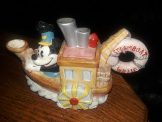 Disney Mickey Mouse Teapot By Enesco,  Steamboat Willie In