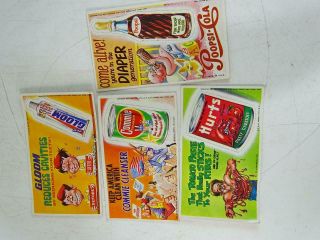 Vintage Wacky Ads Trading Card Set Topps Chewing Gum Diecut Packages Packs X4